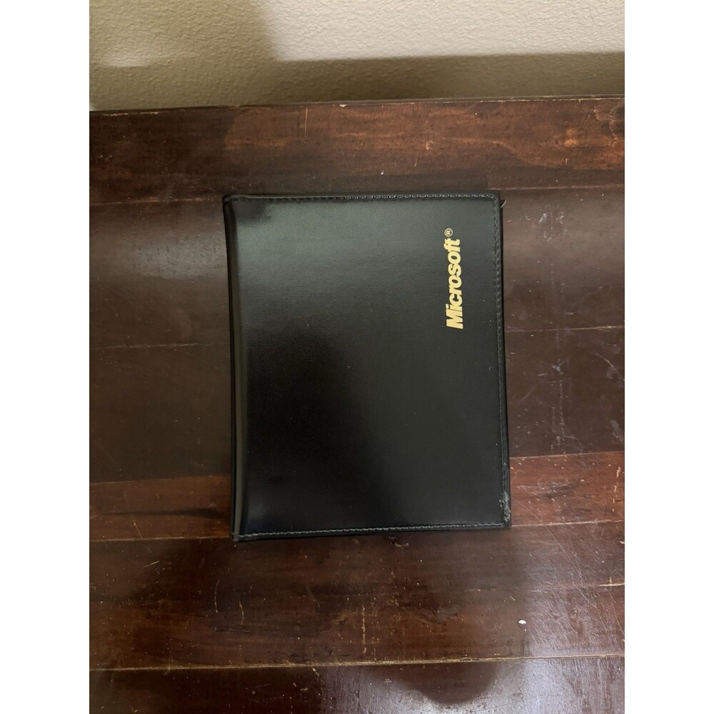 Vintage Microsoft Promotional Leather Phot Album Storage Book